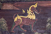 Detail from a mural painting with a 'Ramakien' motif - Thai version of the Indian Ramayana - from the temple complex of the Emerald Buddha, Bangkok (late 18th century) 